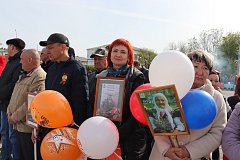 Краснопартизанцы  побывали на митинге, посвященном Великой Победе в войне 1941-1945 гг.