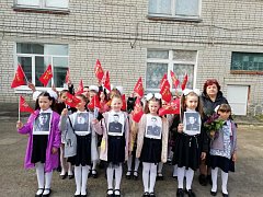 Школьники приняли участие в мероприятии к 9 Мая