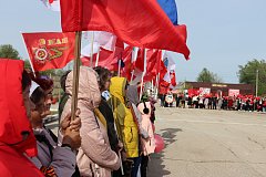 Краснопартизанцы  побывали на митинге, посвященном Великой Победе в войне 1941-1945 гг.