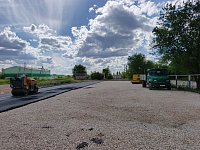 На территории у ФОКа «Степняк» идет завершающий этап работы