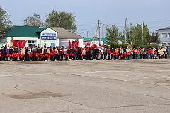 Краснопартизанцы  побывали на митинге, посвященном Великой Победе в войне 1941-1945 гг.