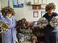 Краснопартизанцы освоили изготовление маскировочных нашлемников