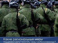 Какие региональные меры поддержки могут получить семьи мобилизованных?