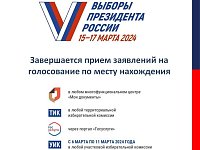 Завершается прием заявлений на голосование