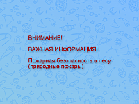 Пожарная безопасность в лесу (природные пожары)