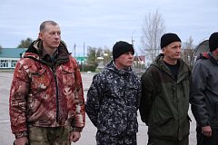 Краснопартизанский район проводил еще одну группу мобилизованных