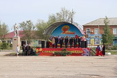 Краснопартизанцы  побывали на митинге, посвященном Великой Победе в войне 1941-1945 гг.