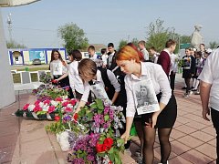 Школьники приняли участие в мероприятии к 9 Мая