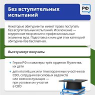 Участники специальной военной операции и их дети имеют право на различные льготы при поступлении в высшие учебные заведения и колледжи