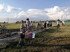 Учащиеся школы МОУ "СОШ с. Сулак" приняли участие в велопробеге 