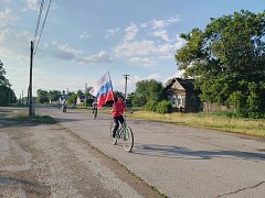 Учащиеся школы МОУ "СОШ с. Сулак" приняли участие в велопробеге 