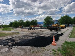 На территории у ФОКа «Степняк» идет завершающий этап работы