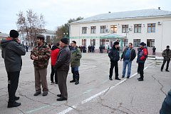 Краснопартизанский район проводил еще одну группу мобилизованных