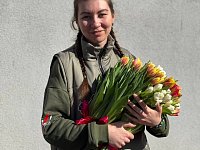 Саратовские активисты поздравили женщин-волонтёров и семьи героев с наступающим 8 Марта 