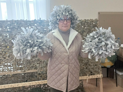 Краснопартизанцы освоили изготовление маскировочных нашлемников